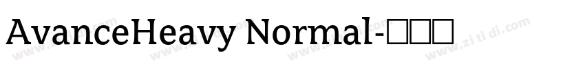 AvanceHeavy Normal字体转换